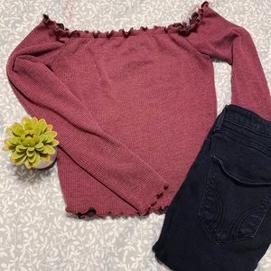 Off the shoulder crop top
